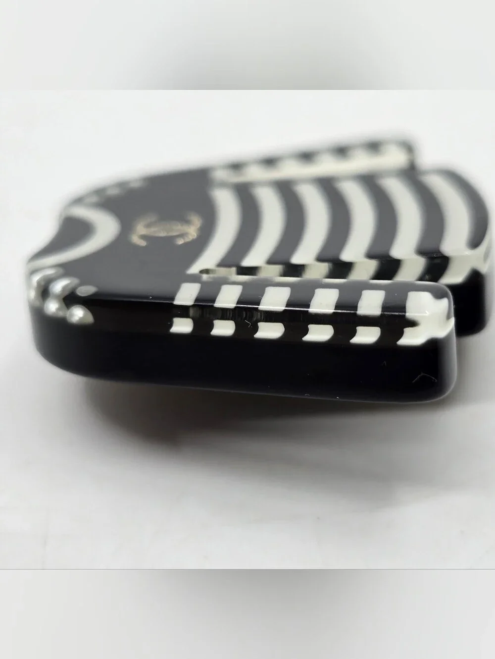 Chanel 18A Striped Shirt Brooch